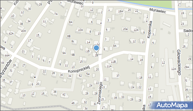Jędrzejów, Żeromskiego Stefana, 18, mapa Jędrzejów