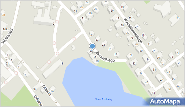 Jelenia Góra, Żeromskiego Stefana, 12, mapa Jelenia Góra