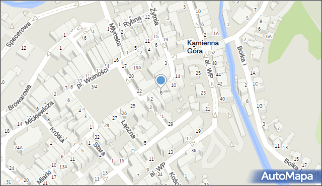 Kamienna Góra, Żeromskiego Stefana, 6, mapa Kamienna Góra
