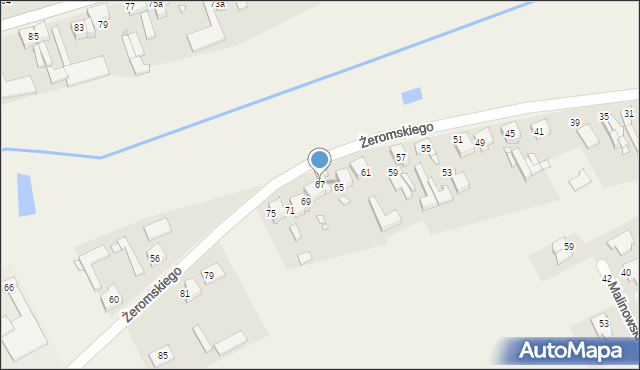 Kamyk, Żeromskiego Stefana, 67, mapa Kamyk