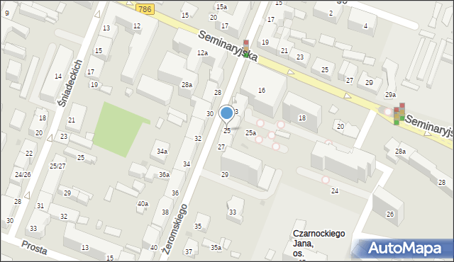 Kielce, Żeromskiego Stefana, 25, mapa Kielc