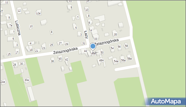 Kielce, Żelaznogórska, 46a, mapa Kielc