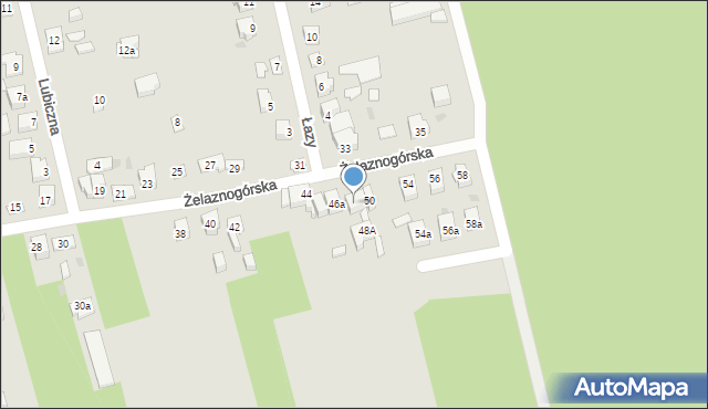 Kielce, Żelaznogórska, 48, mapa Kielc