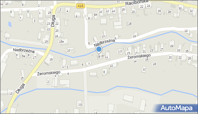 Kietrz, Żeromskiego Stefana, 9, mapa Kietrz