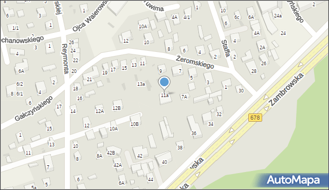 Kleosin, Żeromskiego Stefana, 11a, mapa Kleosin