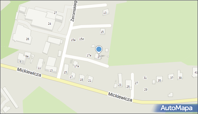 Kłodzko, Żeromskiego Stefana, 17, mapa Kłodzka