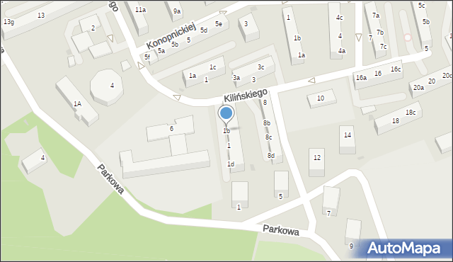 Knurów, Żeromskiego Stefana, 1b, mapa Knurów