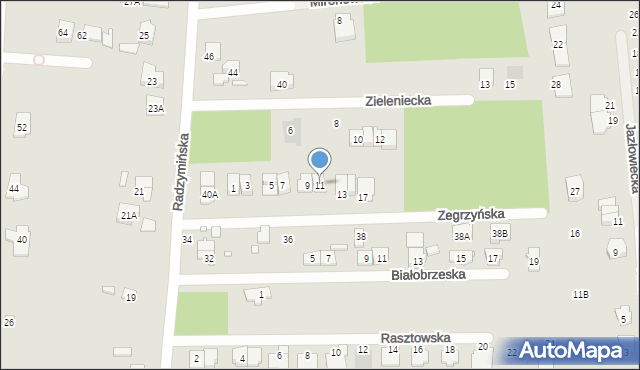 Kobyłka, Zegrzyńska, 11, mapa Kobyłka