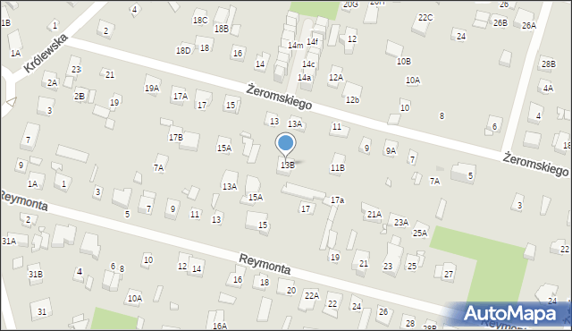 Kobyłka, Żeromskiego Stefana, 13B, mapa Kobyłka
