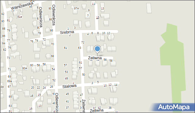 Koluszki, Żeliwna, 66, mapa Koluszki