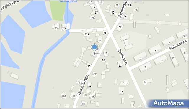 Koniecpol, Żeromskiego Stefana, 37, mapa Koniecpol