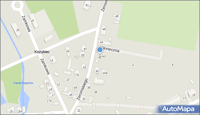Koniecpol, Żeromskiego Stefana, 42, mapa Koniecpol