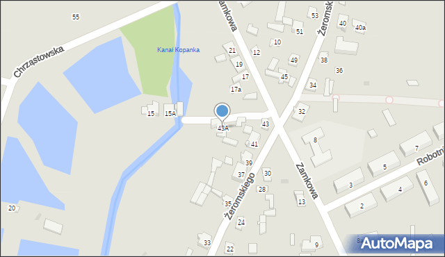 Koniecpol, Żeromskiego Stefana, 43A, mapa Koniecpol