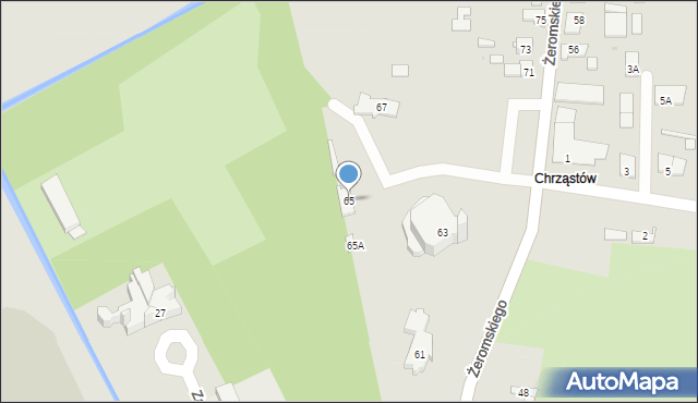 Koniecpol, Żeromskiego Stefana, 65, mapa Koniecpol