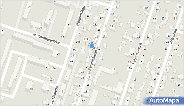 Konstantynów Łódzki, Żeromskiego Stefana, 22a, mapa Konstantynów Łódzki