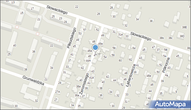 Konstantynów Łódzki, Żeromskiego Stefana, 47, mapa Konstantynów Łódzki