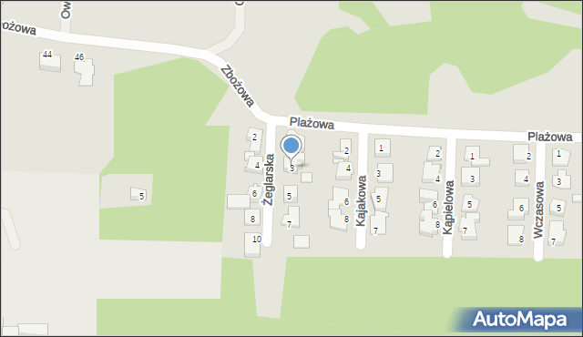 Koronowo, Żeglarska, 3, mapa Koronowo