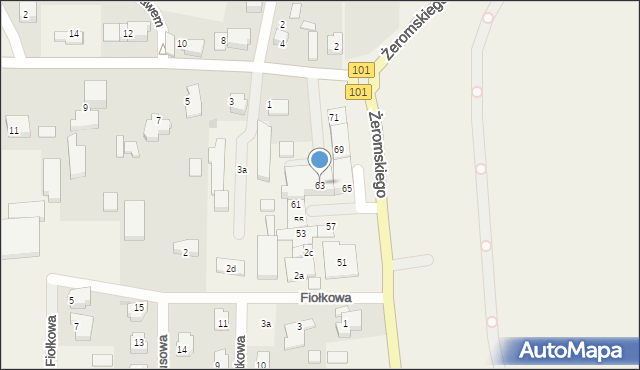 Kosakowo, Żeromskiego Stefana, 63, mapa Kosakowo