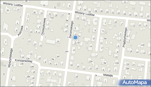 Kostrzyn, Żeromskiego Stefana, 11, mapa Kostrzyn