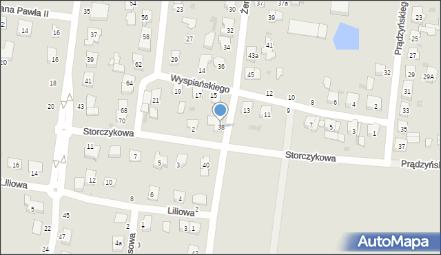 Kostrzyn, Żeromskiego Stefana, 38, mapa Kostrzyn