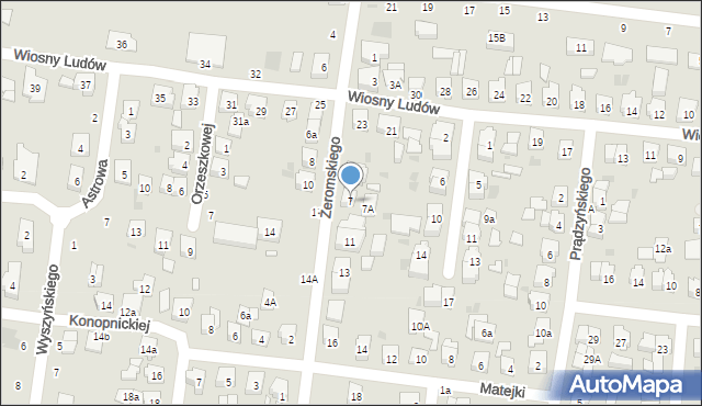 Kostrzyn, Żeromskiego Stefana, 7, mapa Kostrzyn