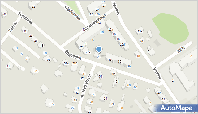 Kostrzyn nad Odrą, Żeglarska, 29, mapa Kostrzyn nad Odrą