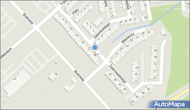 Koszalin, Żebrowskiego Michała, 26, mapa Koszalina