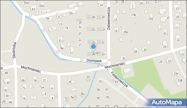 Kraków, Zelwerowicza Aleksandra, 24c, mapa Krakowa