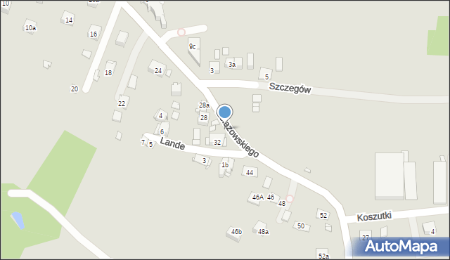 Kraków, Żelazowskiego Romana, 26, mapa Krakowa