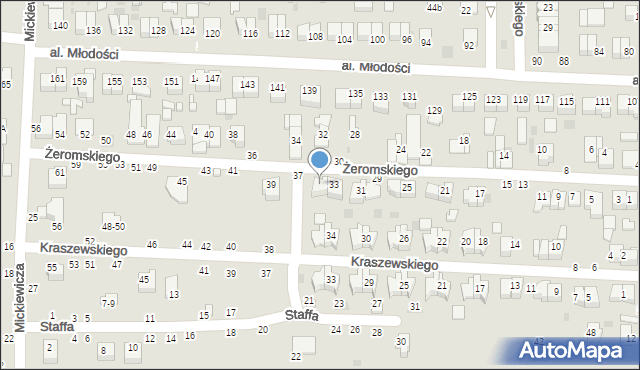 Kraśnik, Żeromskiego Stefana, 35, mapa Kraśnik