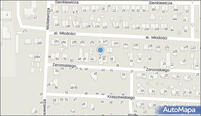 Kraśnik, Żeromskiego Stefana, 42, mapa Kraśnik