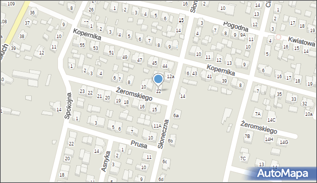 Krobia, Żeromskiego Stefana, 12, mapa Krobia