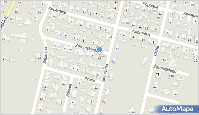 Krobia, Żeromskiego Stefana, 15, mapa Krobia