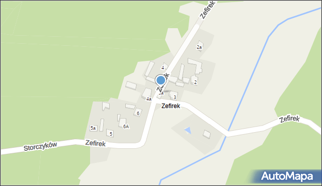 Kroczyce, Zefirek, 3a, mapa Kroczyce
