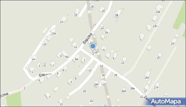 Krosno, Żeromskiego Stefana, 1, mapa Krosna