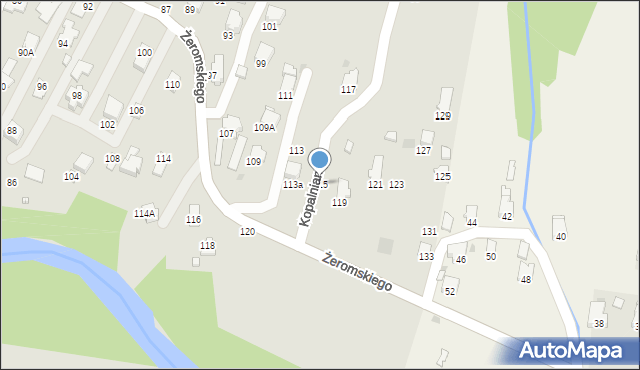 Krosno, Żeromskiego Stefana, 115, mapa Krosna