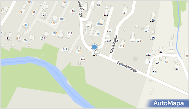 Krosno, Żeromskiego Stefana, 120, mapa Krosna