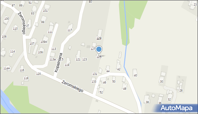 Krosno, Żeromskiego Stefana, 125, mapa Krosna