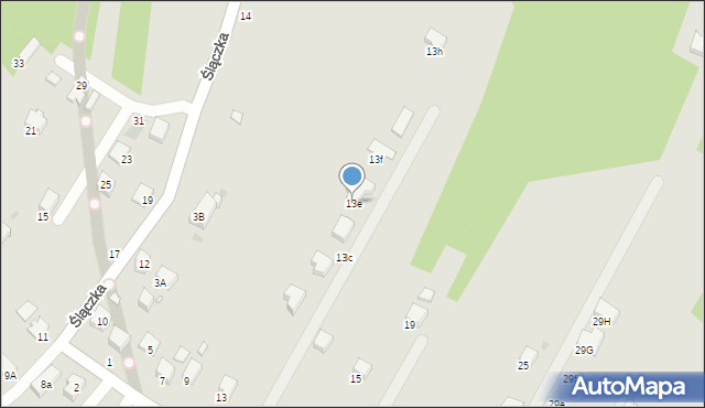 Krosno, Żeromskiego Stefana, 13e, mapa Krosna