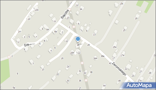 Krosno, Żeromskiego Stefana, 18, mapa Krosna