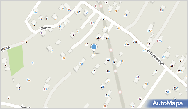 Krosno, Żeromskiego Stefana, 24, mapa Krosna