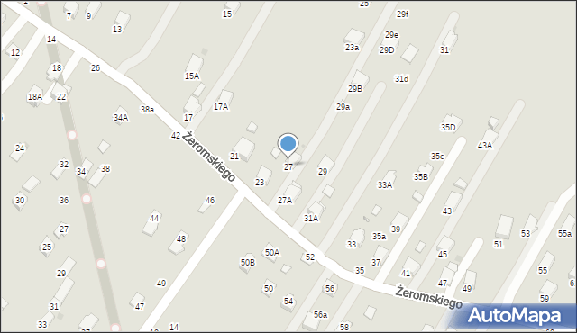 Krosno, Żeromskiego Stefana, 27, mapa Krosna