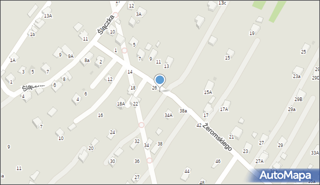 Krosno, Żeromskiego Stefana, 28, mapa Krosna