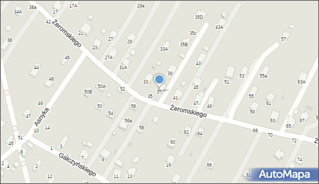 Krosno, Żeromskiego Stefana, 37, mapa Krosna