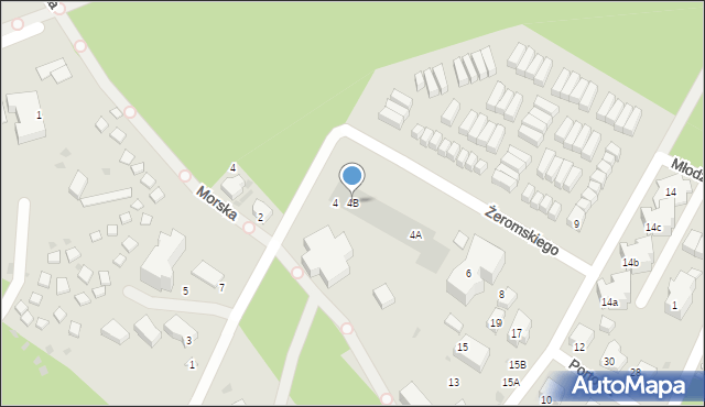 Krynica Morska, Żeromskiego Stefana, 4B, mapa Krynica Morska