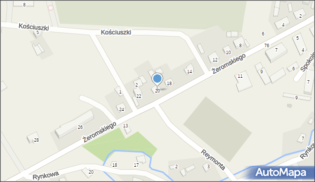 Krzczonów, Żeromskiego Stefana, 20, mapa Krzczonów