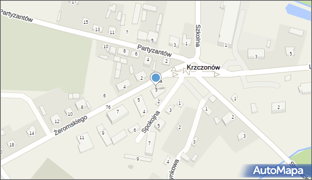 Krzczonów, Żeromskiego Stefana, 3, mapa Krzczonów