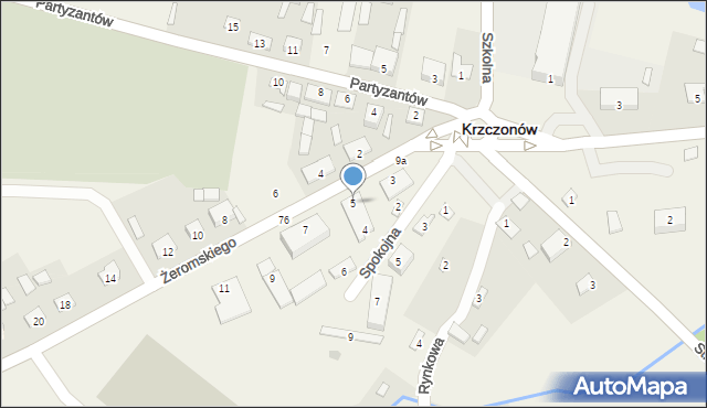 Krzczonów, Żeromskiego Stefana, 5, mapa Krzczonów