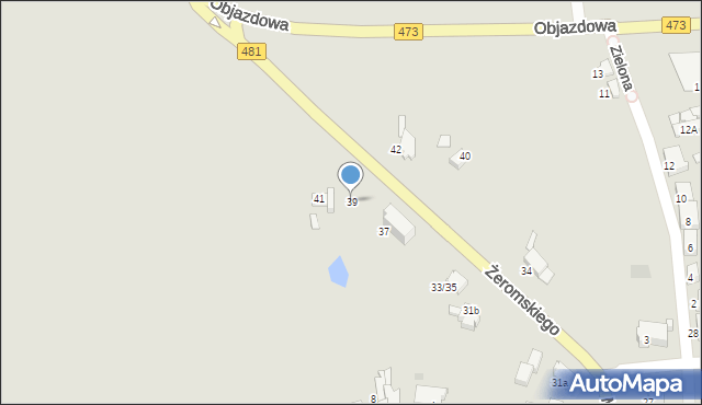 Łask, Żeromskiego Stefana, 39, mapa Łask