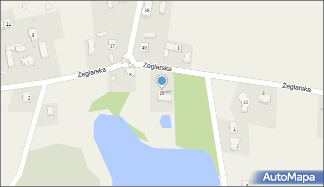 Laskowo, Żeglarska, 16, mapa Laskowo